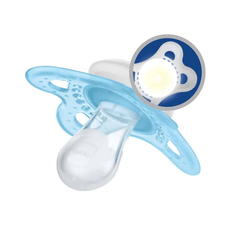 Mam Sucette Silicone Night Bleu 0-6 mois 