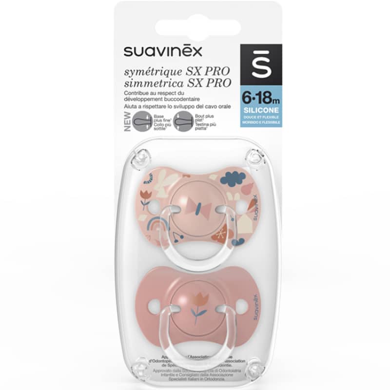 Suavinex Night Sucette Silicone Anatomique 0-6M 2 Unités