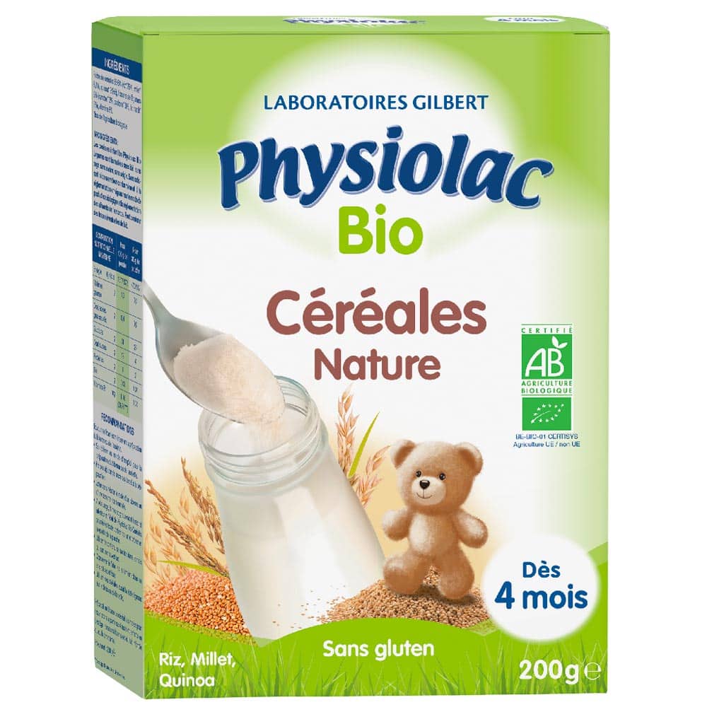 Physiolac Cereales Nature Bio 4mois Diversification Bebemaman Ma