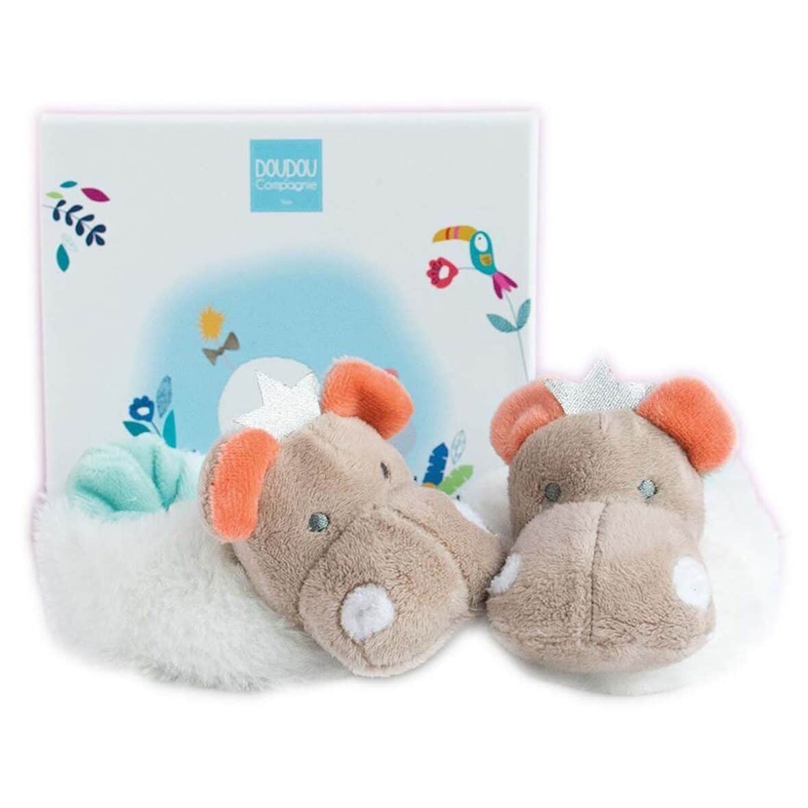 Doudou & Compagnie Chaussons Hippopotame
