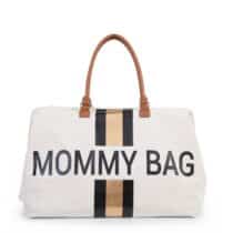 Retrouvez Mommy Bag Sac à langer Look Ecru Rayures Noir/Or aux meilleurs prix sur Bebemaman.ma . Livraison à domicile partout au Maroc.