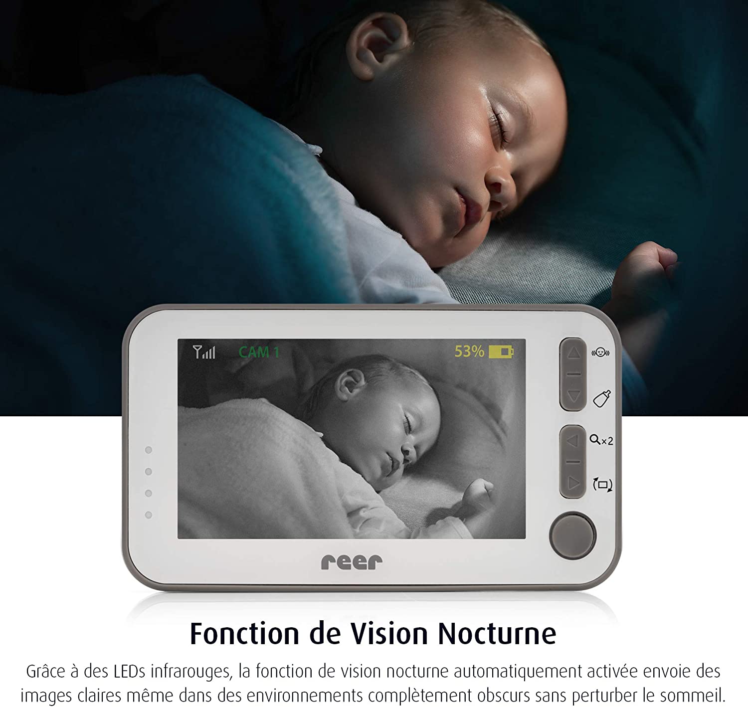 Reer Babycam Babyphone Vidéo avec Écran Ecoute-Bébé - Idyllemarket