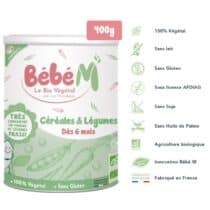 Retrouvez Bébé M Céréales & Légumes 6mois+ | 100% végétale | Sans lait | Sans gluten aux meilleurs prix sur Bebemaman.ma . Livraison partout au Maroc.