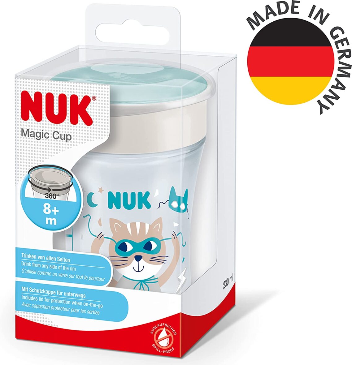 Nuk Tasse Magic Cup 360° Chat Bleu 8 mois+ 6