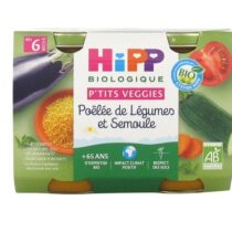 Retrouvez Hipp P'tits Veggies Poêlée de Légumes et Semoule au meilleur prix sur Bebemaman.ma . Livraison partout au Maroc.