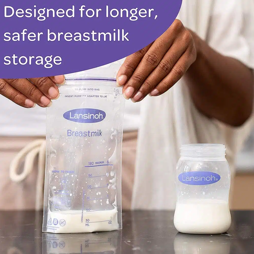 Flacon de stockage de lait maternel en verre