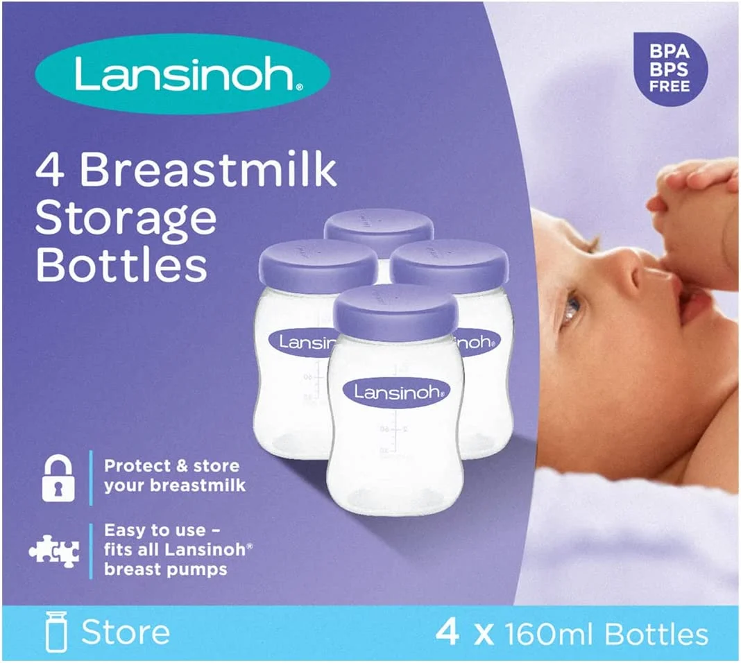Pots de conservation du lait maternel 4 x 160 ml LANSINOH - Maman