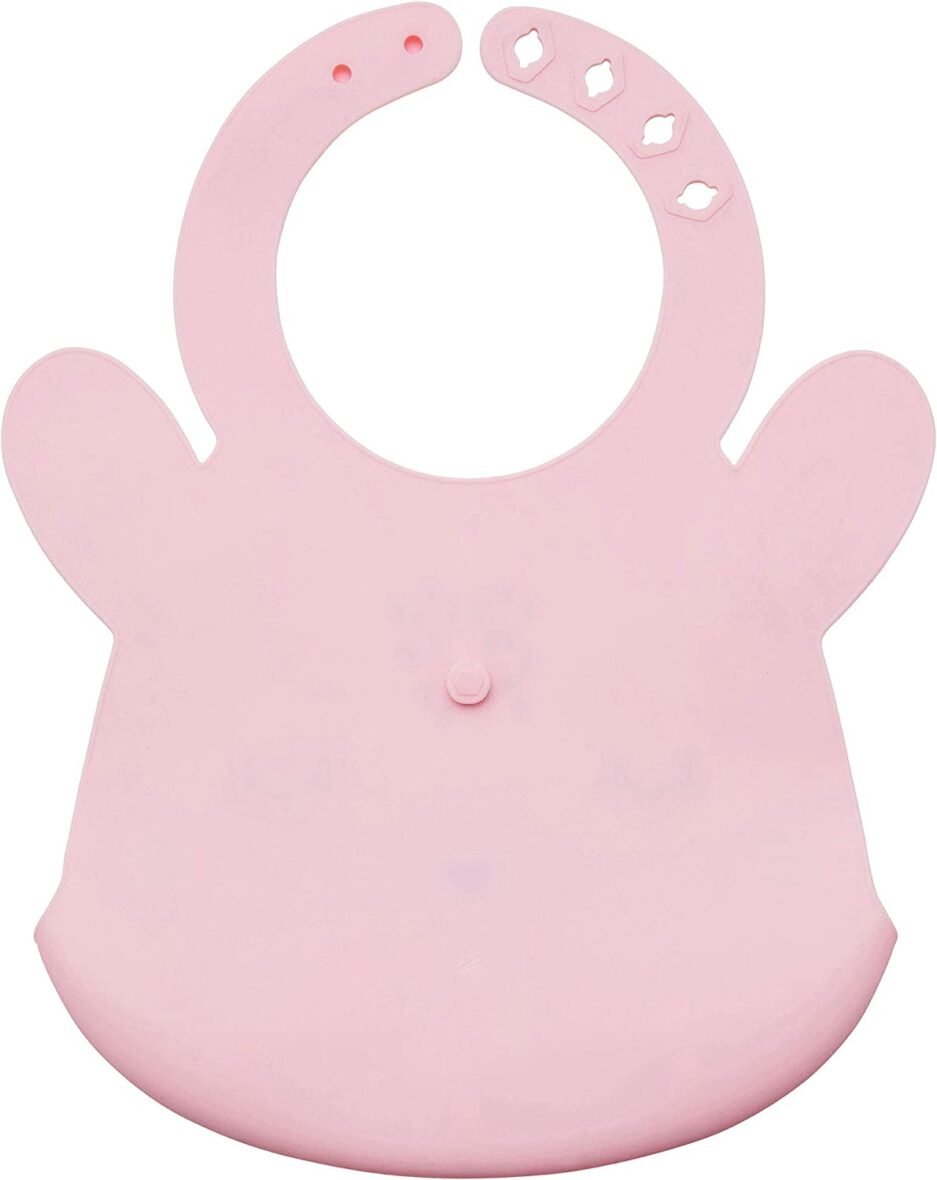 Tiny Twinkle Bavoir en Silicone – Rose 2 – bebemaman.ma