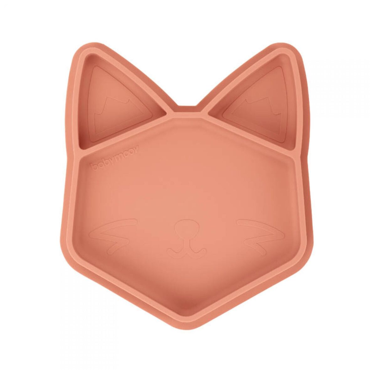 Babymoov Assiette compartimentée en silicone Isy renard terracotta