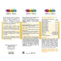 Retrouvez PEDIAKID Appétit-Tonus goût framboise 125ml aux meilleurs prix sur Bebemaman.ma . Livraison à domicile partout au Maroc. Paiement à la livraison.