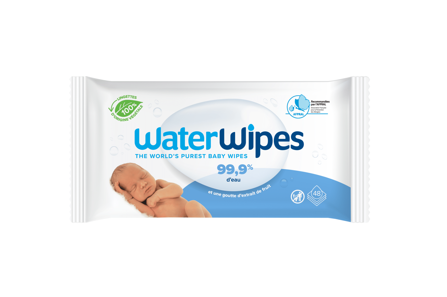 WaterWipes Lingettes nettoyantes bébé 60unités