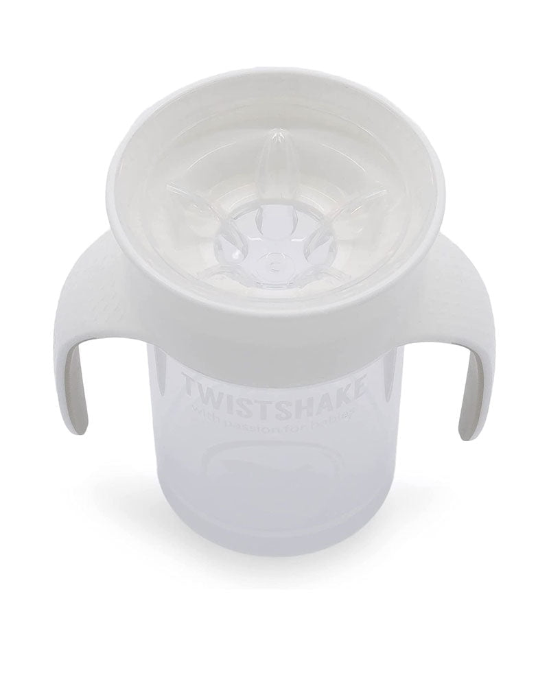 Twistshake Tasse d'entraînement 230ml Blanc Pastel 