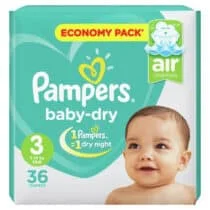 Pampers Baby Dry Diapers - Taille 1, 252 Count, Maroc