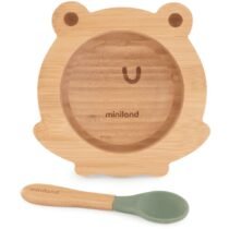 Retrouvez Miniland Assiette et Cuillère en Bambou wooden bowl frog aux meilleurs prix sur Bebemaman.ma . Livraison à domicile partout au Maroc.