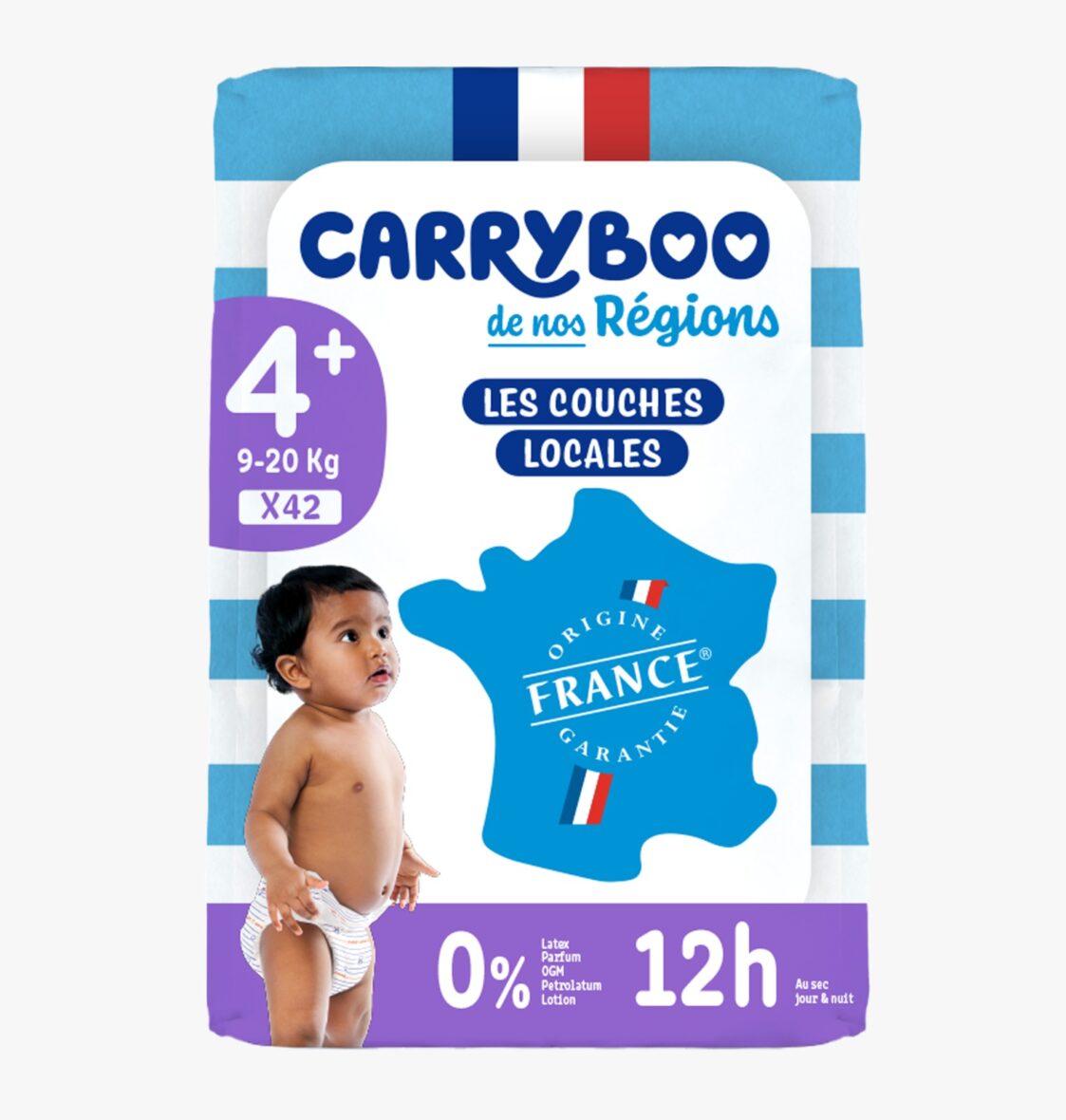 Carryboo Couches Écologiques Taille 4+ (9-20kg) 42 unités