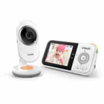 Explorez le Babyphone Vidéo Clear Plus - BM3254 de VTech : surveillance haute technologie pour bébés. Fonctionnalités avancées, caméra orientable, veilleuse, berceuses, mode éco. Sécurité et tranquillité d'esprit assurées avec une longue autonomie de 19 heures.