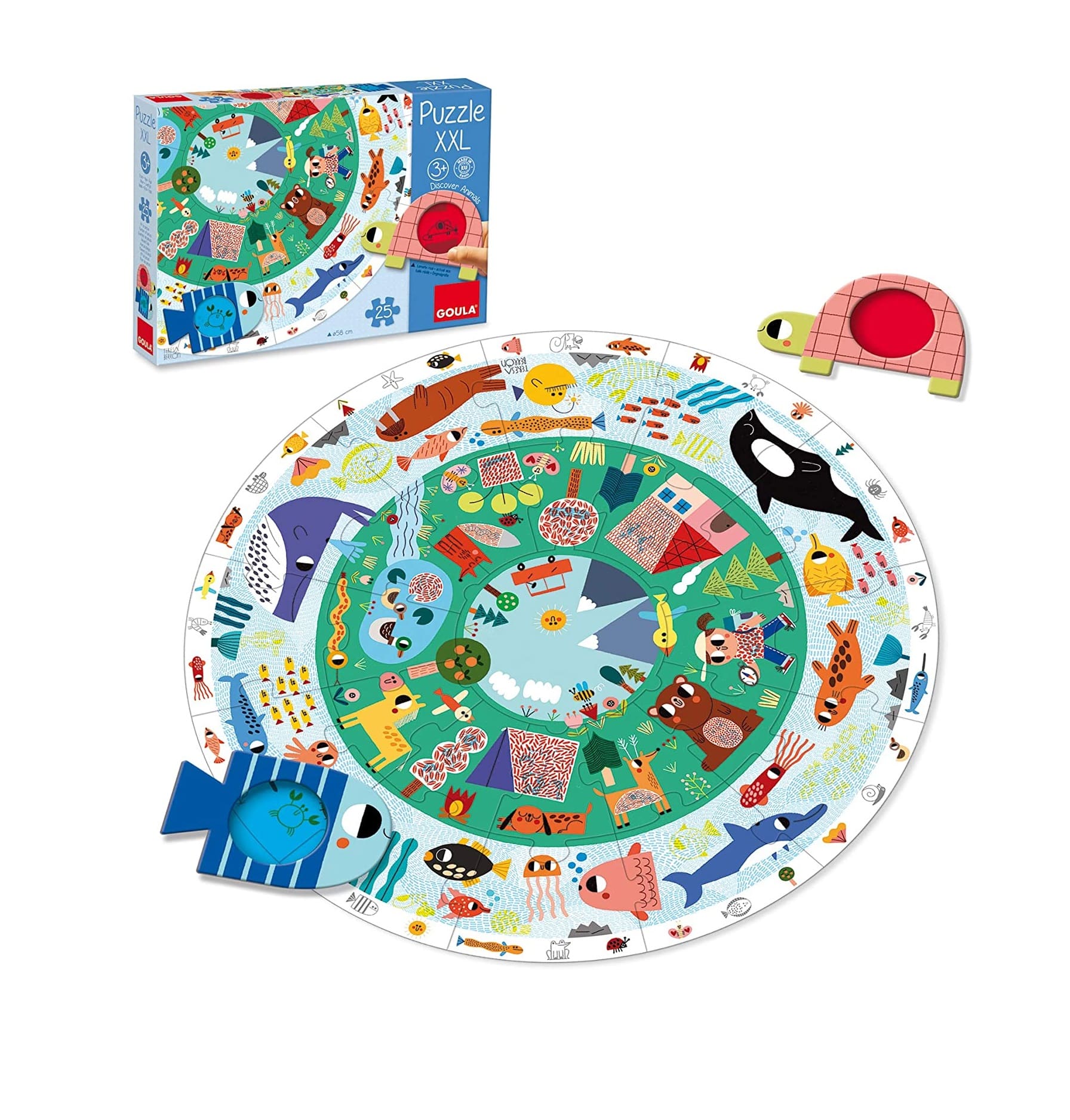 Puzzle a colori - Goula 53475 - Gioco educativo - Puzzle per bambini a  partire da 2 anni