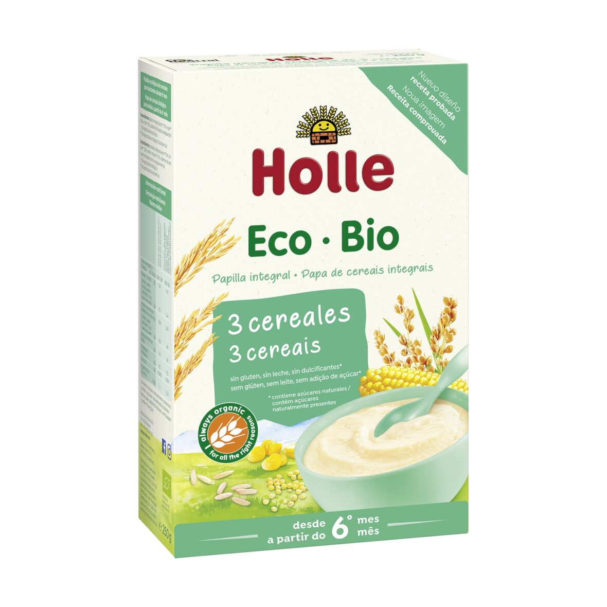 Holle Bouillie Bio 3 céréales 6 mois+