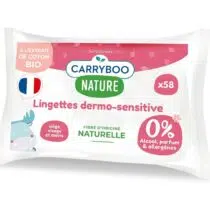 Retrouvez Carryboo Lingettes Dermo-Sensitives à l'Extrait de Coton Bio - 58 Pièces aux meilleurs prix sur Bebemaman.ma . Livraison à domicile partout au Maroc.